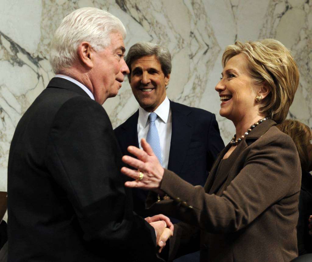 Chris Dodd and Hillary Clinton